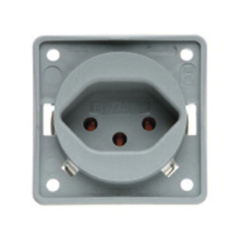 Presa da incasso Berker 230V grigio chiaro Svizzera senza cornice, confezione self-service
