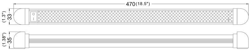 Carbest LED-Lienienleuchte 470mm