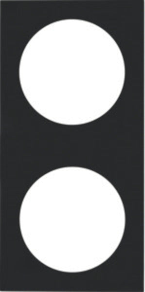Berker INTEGRO Pure cornice a 2 vie nero opaco