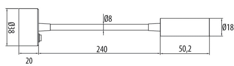 Carbest flexibler LED-Spot schwarz