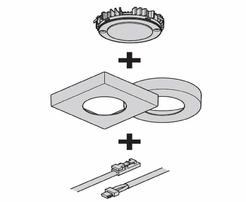 Einbaugehäuse für 83580 - Quadratisch / Flach