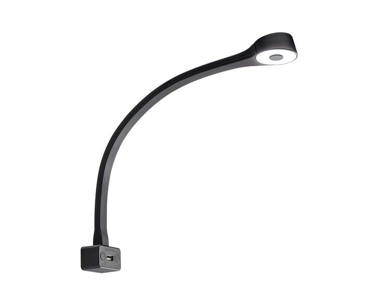 LED-Schwanenhalsleuchte 1,5 W schwarz