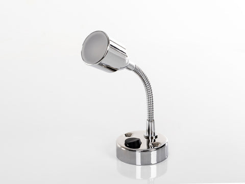 Luce di lettura a LED cromata
