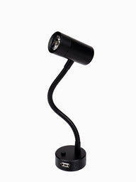 Liseuse LED Minitube D4 – 12 V avec bras flexible et port USB