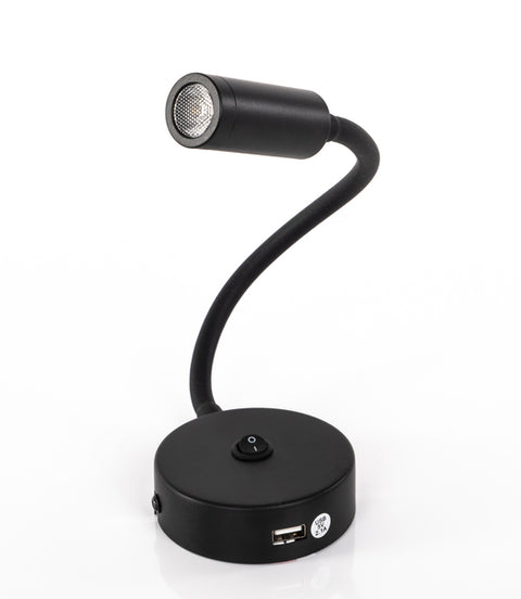 LED Schwanenhalsleuchte mit USB und Ein-/ Aus- Schalter