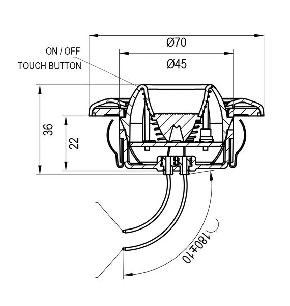 LED Einbauspot aus ABS