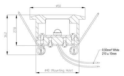 LED Einbauspot aus Aluminium