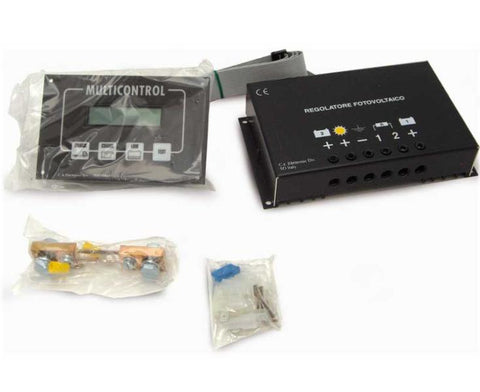 Regolatore solare multicontrollo e indicatore di batteria