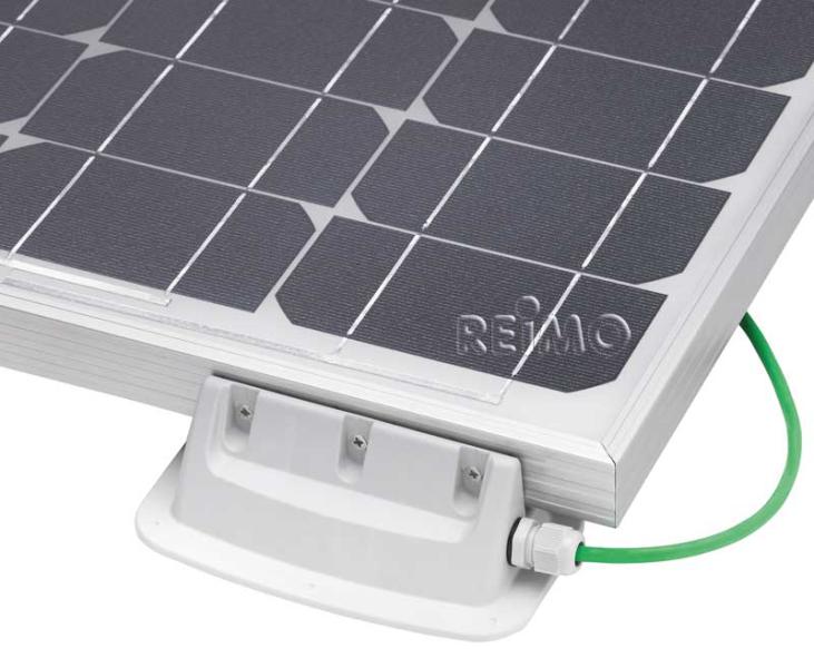 Halteset Solar 4er Set mit integrierter Dachdurchführung, grau