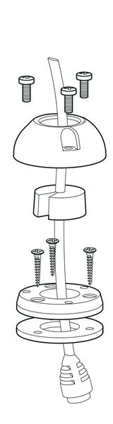 Scanstrut DS-H6 penetrazione del tetto in plastica 2-6 m - Orizzontale
