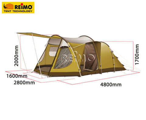 Tenda da campeggio Bregenz 2, Family Edition Z5, tenda familiare per 4 persone