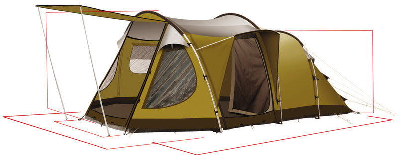 Exklusives 4-Personen Campingzelt Dakota Z5 Deluxe