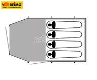 Tente de camping exclusive pour 4 personnes Dakota Z5 Deluxe