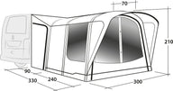 Busvorzelt, Outwell Newburg 240 Air, aufblasbar