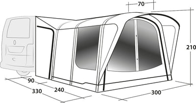 Outwell Newburg 240 Air – Aufblasbares Vorzelt