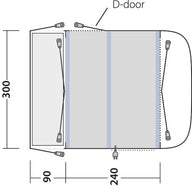 Busvorzelt, Outwell Newburg 240 Air, aufblasbar
