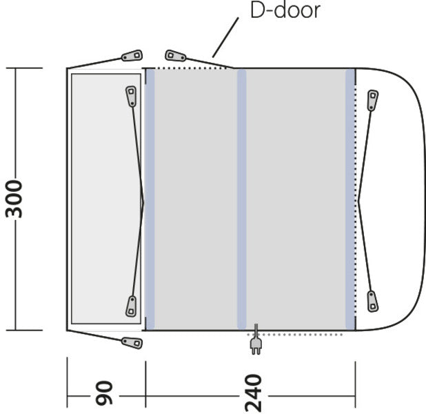 Outwell Newburg 240 Air – Aufblasbares Vorzelt