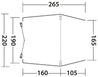 Tenda posteriore autoportante SANDCREST S per autobus con altezza 155 - 185 cm