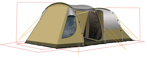 Tenda familiare Reimo Silvretta 2 Z6 - tenda da 5 persone