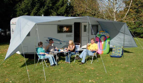 Tendalino parasole Como 7 Grigio 500x240cm incl. pali