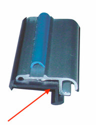 Profilé d'étanchéité en caoutchouc pour bandes d'aluminium 27x11mm