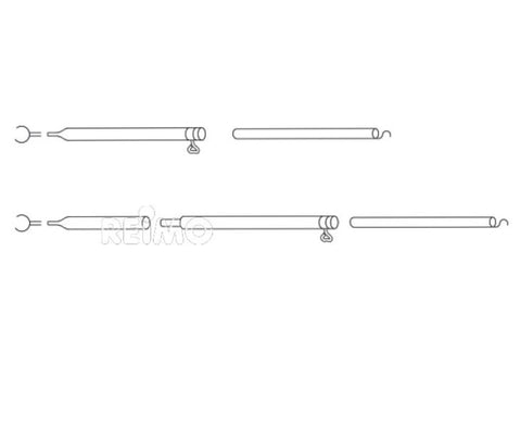 Tirante/asta di supporto del tetto in acciaio 120-200 cm, 3 parti