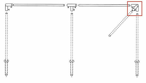 Windschutzgestänge Eckstück, Stahl