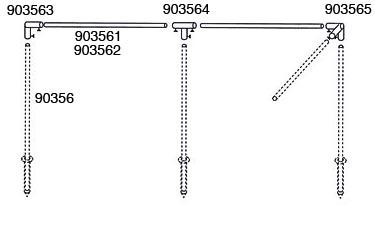 Windschutzstange Stahl für Bodenhülse, 150cm