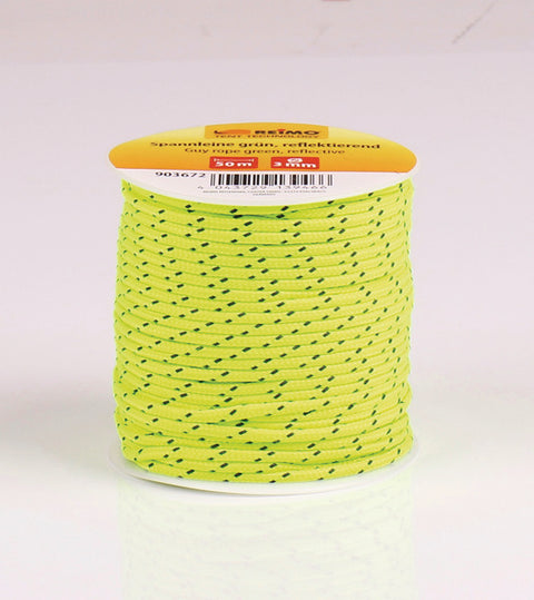 Corda di ancoraggio verde 50m Ø3mm, riflettente
