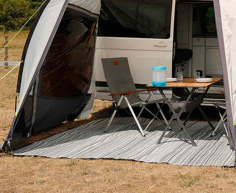 Moquette per tenda da sole VILLA STRIPE 2,5x2,9m, PP, incl. borsa per il trasporto