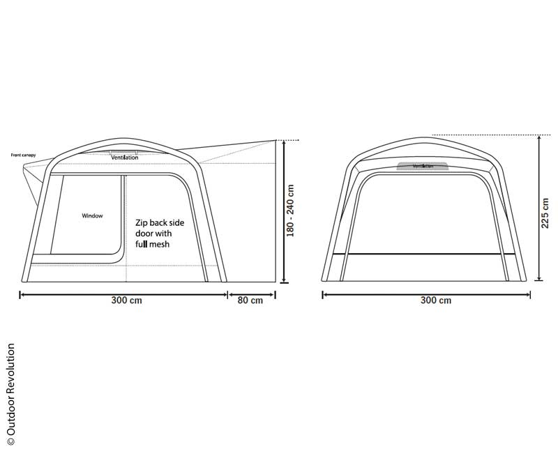 Outdoor Revolution Busvorzelt Cayman Air