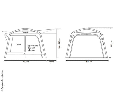 Outdoor Revolution Busvorzelt Cayman Air