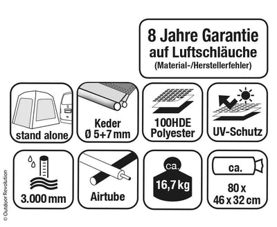 Outdoor Revolution Busvorzelt Cayman Air