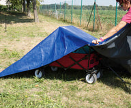 Bâche taille 4x6m, couleur : bleu