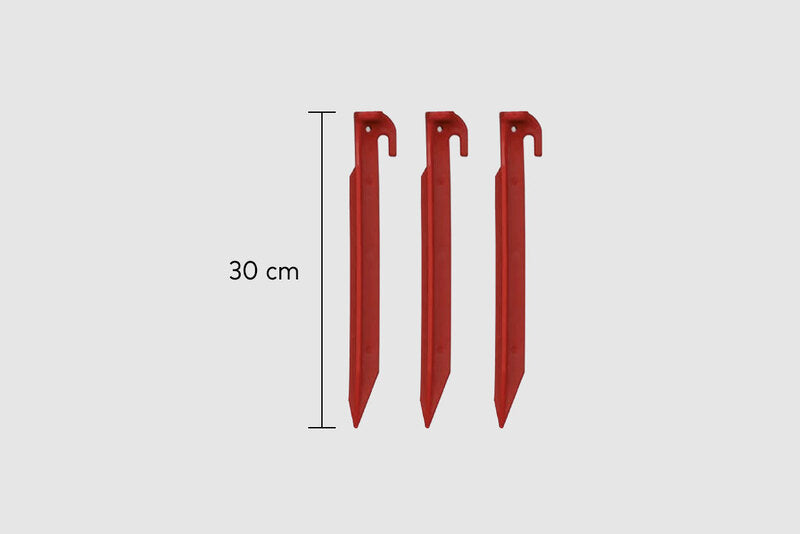 BENT Spezial Kunststoff-Hering Rot (3 Stück)