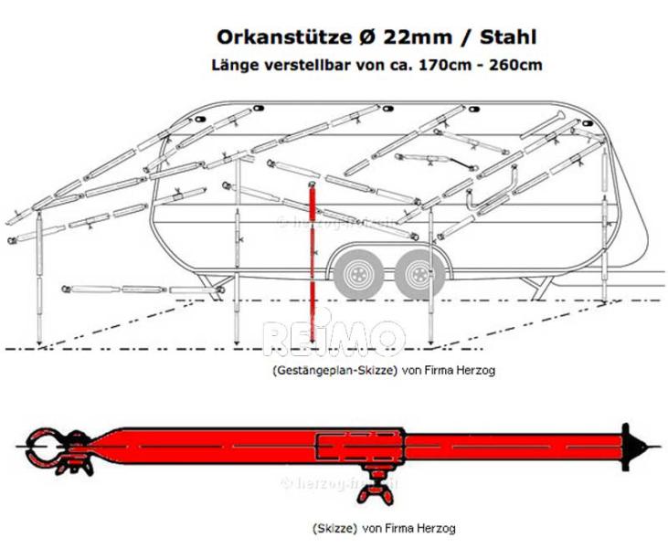 Orkanstütze 170*22mm