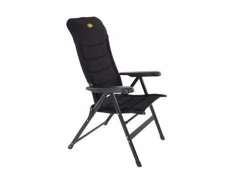 Sedia da campeggio Camp4 Alu MALAGA BREEZE - Imbottita con tessuto a rete nero