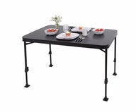 Campingtisch, Kunststoff, schwarz, 80 x 60 cm