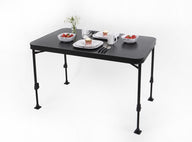 Campingtisch, Kunststoff, schwarz, 115 x 70 cm