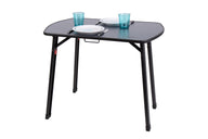 Campingtisch, Kunststoff, schwarz, 90 x 60 cm