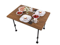 Campingtisch, Glasfaser und Bambus, 100 x 68 cm