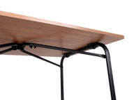 Campingtisch, Glasfaser und Bambus, 80 x 60 cm