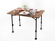 Campingtisch, Glasfaser und Bambus, 100 x 68 cm