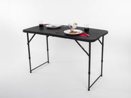 Campingtisch, HDPE Kunststoff, schwarz, 152 x 74,5 cm