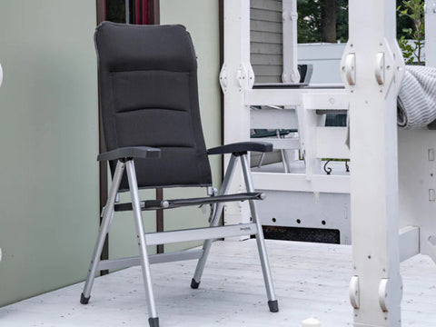 Sedia da campeggio Pioneer grigio antracite - sedia imbottita a quattro gambe