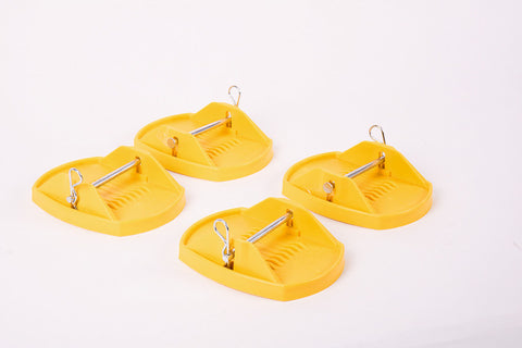 Set di piastre di supporto in plastica Carbest - giallo