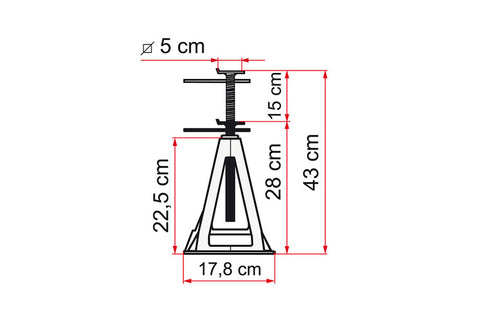 Supporto per Caravan Fiamma in alluminio - 4 pezzi