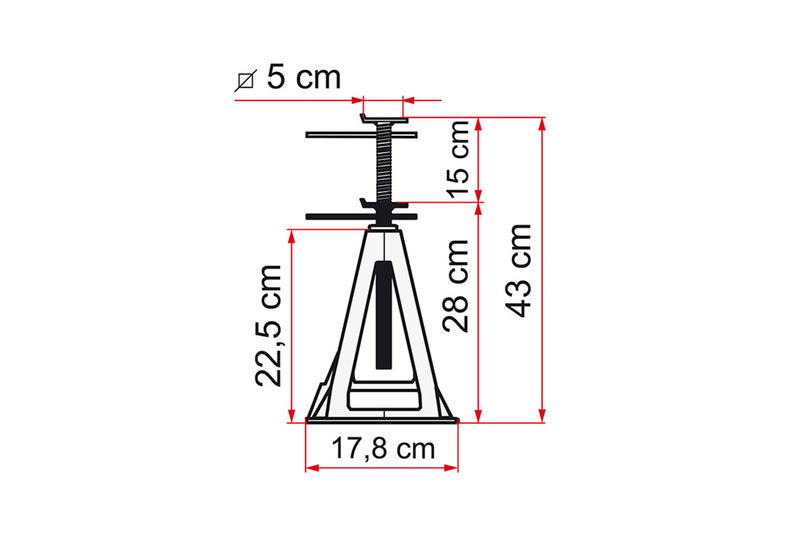 Fiamma Wohnwagenstützbock Aluminium - 4 Stück