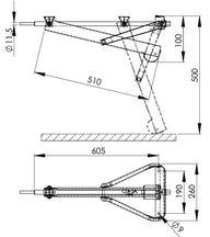 AL-KO Stabilform Steckstütze – 800 kg, Einbaumass 605 mm