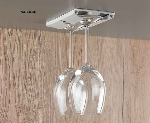 Set di 2 porta bicchieri a stelo, beige-grigio per 2 bicchieri fino a Ø 86 mm